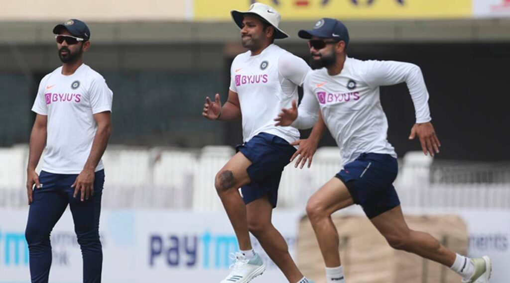 Rohit Sharma, Virat Kohli, Ajinkya Rahane. Pic Credits: Twitter