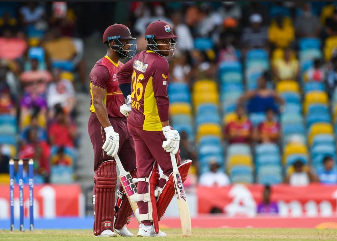 West Indies Captain Shai Hope and Keacy Carty Had A Match Winning Partnership in the 2nd ODI. Pic Credits-X