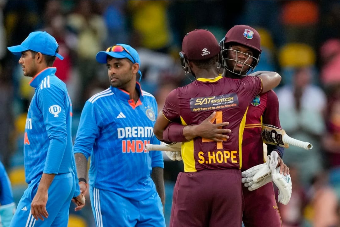 West Indies Shocked India as They Beat Them Comprehensively in the 2nd ODI. Pic Credits-Twitter.