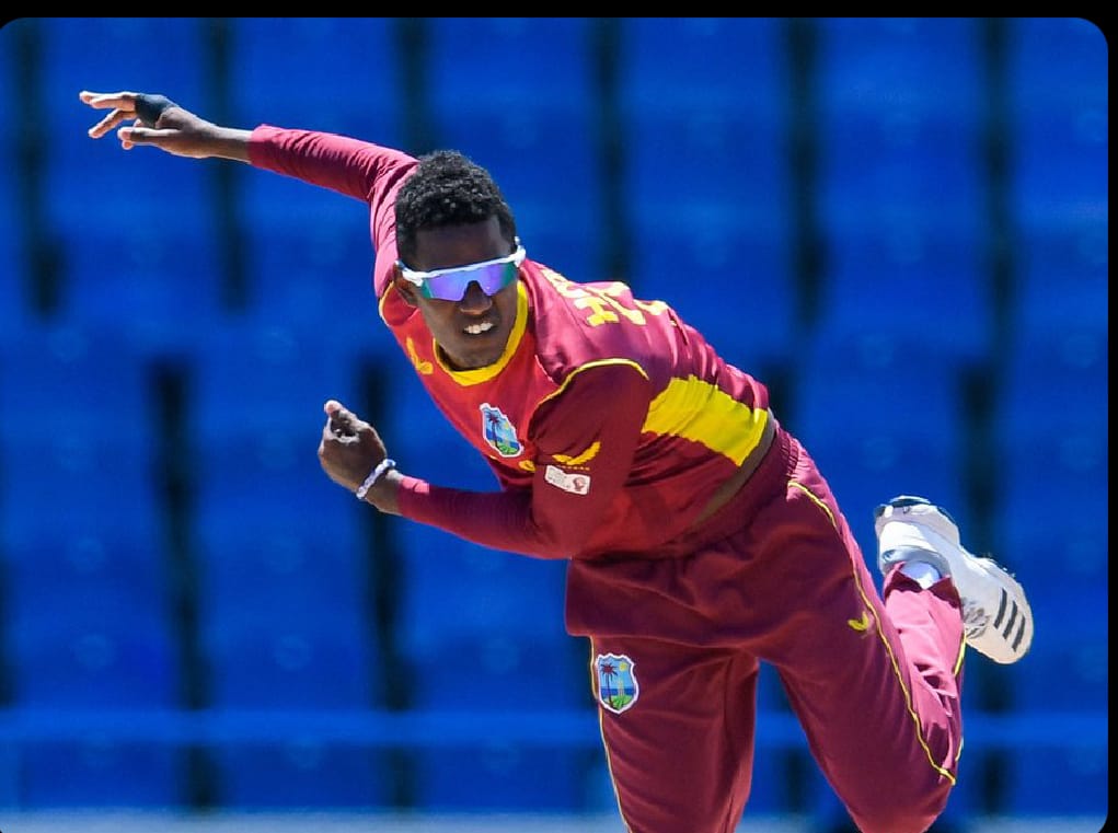 Spinner Akeal Hosein was the Star of the Windies Bowling in 2nd T20. Pic Credits-X 