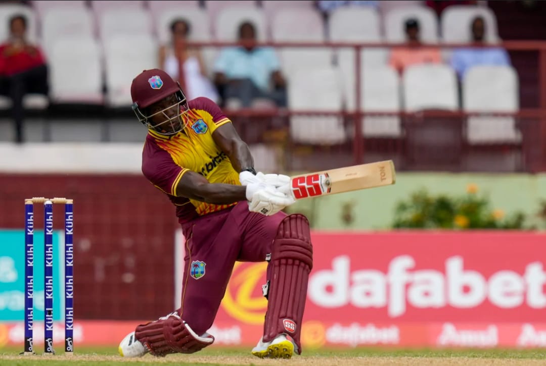 The Windies Captain, Rovman Powell Starred with the Bat in the 3rd T20. Pic Credits-X