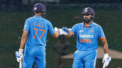 They finished with the score of 230 in 48.2 overs with 9 balls still left to play as they got all out with siraj taking the last wicket. Rohit Gill put on a century partnership After the game resumed Indian to chase 145 in the allotted 23 overs which is a little above 6 runs per over. The openers got off to a conscious start and after the powerplay captain turned on his beast mode as he scored boundaries at ease. Rohit reached his 49th half-century with a boundary  as both Rohit and Gill brought up the century partnership Gill also got to his well-deserved half-century Both Rohit and Gill carry their bats with unbeaten knocks of  74 and 67 respectively as India won the match by 10 wickets and 17 balls to spare. Player of the match -         They finished with the score of 230 in 48.2 overs with 9 balls still left to play as they got all out with siraj taking the last wicket. Rohit Gill put on a century partnership After the game resumed Indian to chase 145 in the allotted 23 overs which is a little above 6 runs per over. The openers got off to a conscious start and after the powerplay captain turned on his beast mode as he scored boundaries at ease. Rohit reached his 49th half-century with a boundary  as both Rohit and Gill brought up the century partnership Gill also got to his well-deserved half-century Both Rohit and Gill carry their bats with unbeaten knocks of  74 and 67 respectively as India won the match by 10 wickets and 17 balls to spare. Player of the match -         Rohit Gill put on a century partnershipCredit-X