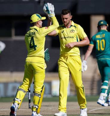 Experienced Campaigners Josh Hazlewood and Alex Carey are expected to return for the 2nd ODI. Pic Credits-X