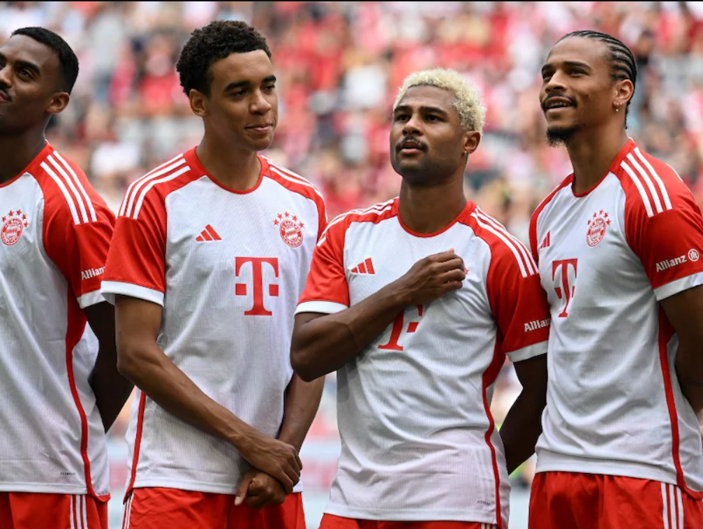 Bayern Munich after securing their win over Manchester United (Credit: NDTV)
