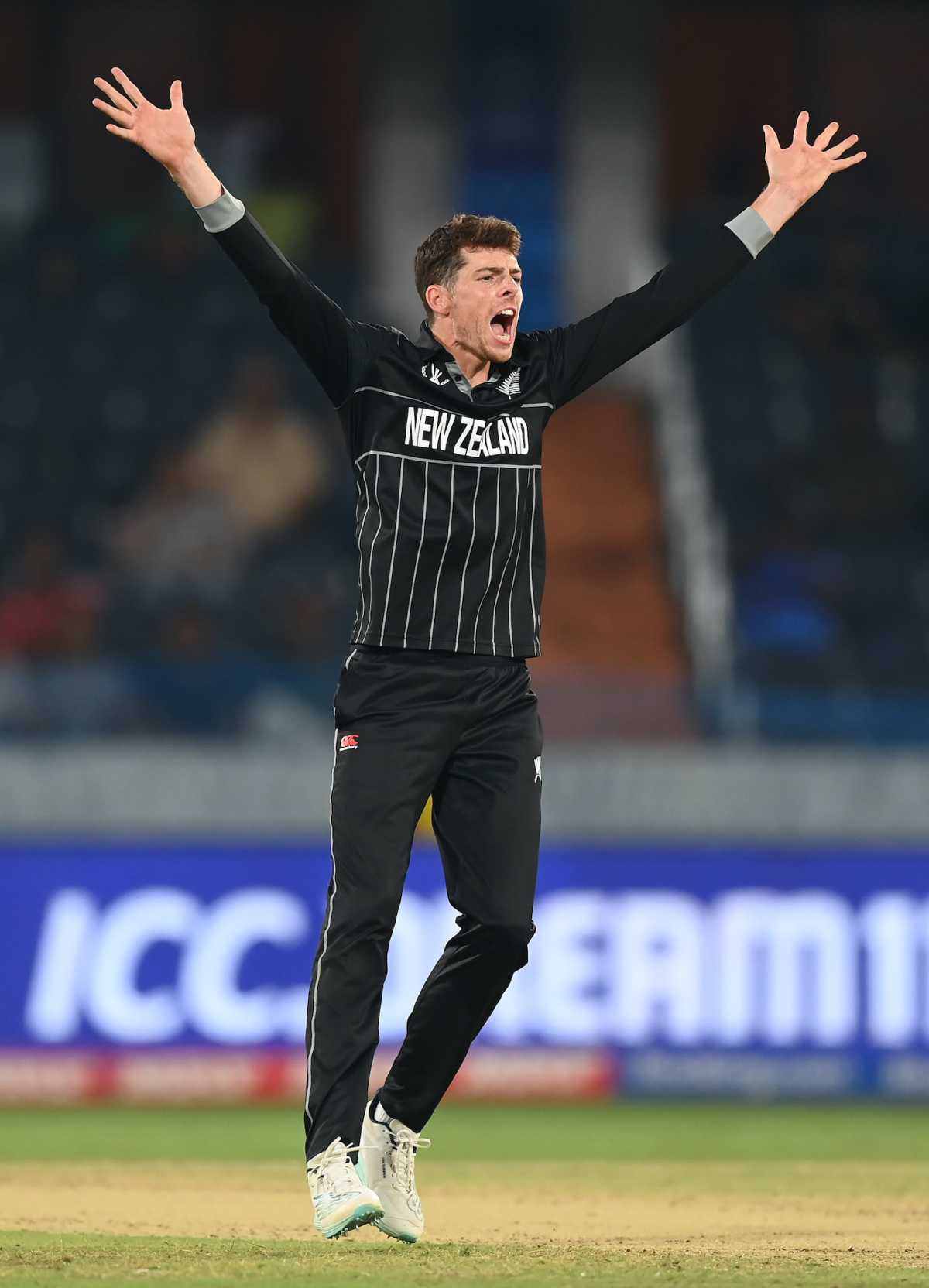 Mitchell Santner Has Been in Great form with the ball for the Kiwis. Pic Credits-X