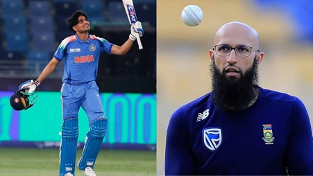 Shubman Gill & Hashim Amla. Pic Credits: X
