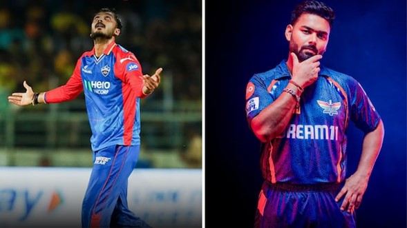DC skipper Axar Patel & LSG skipper Rishabh Pant. Pic Credits: X