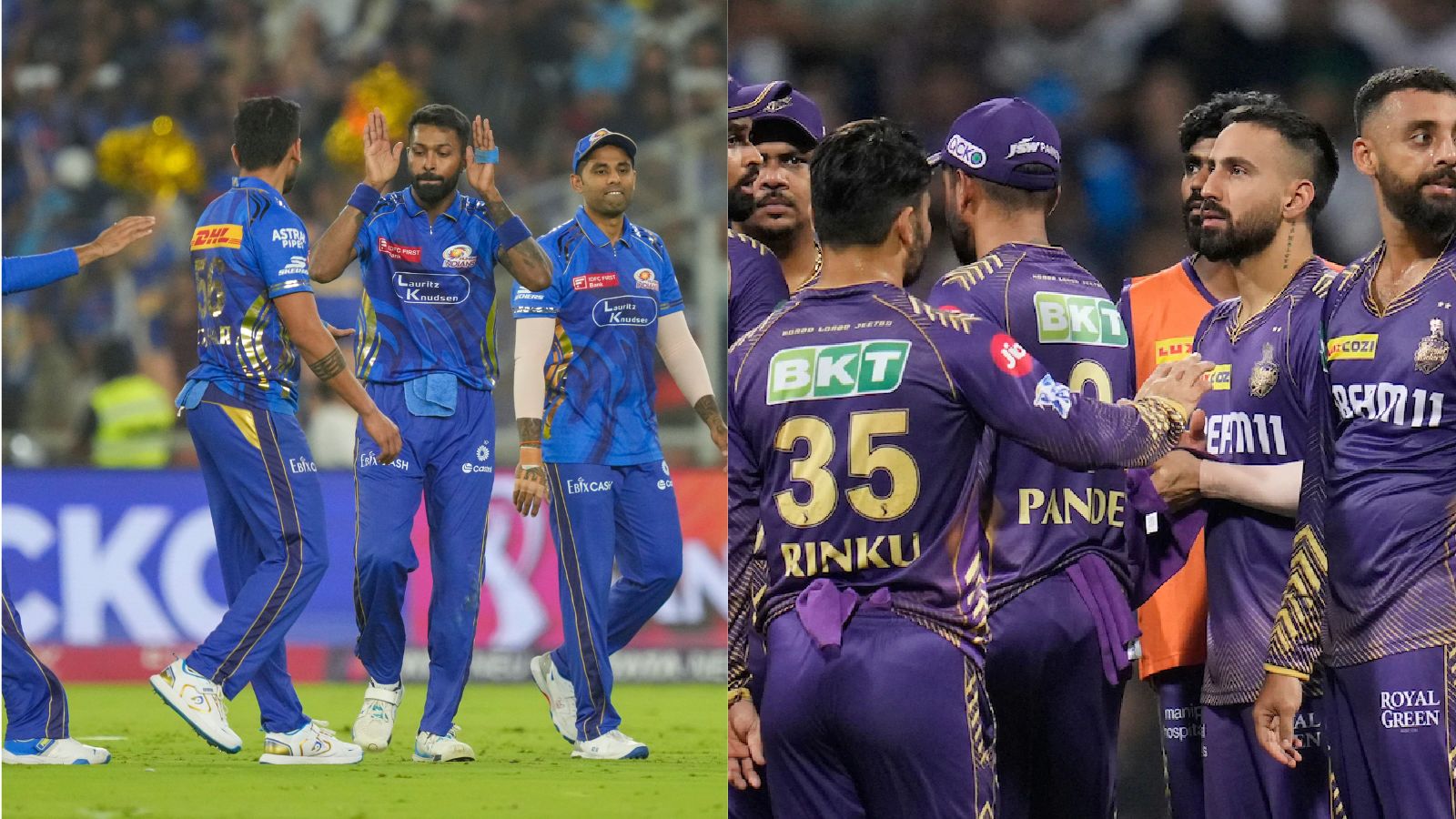 Mumbai Indians (MI) vs Kolkata Knight Riders (KKR) Pic Credits: X