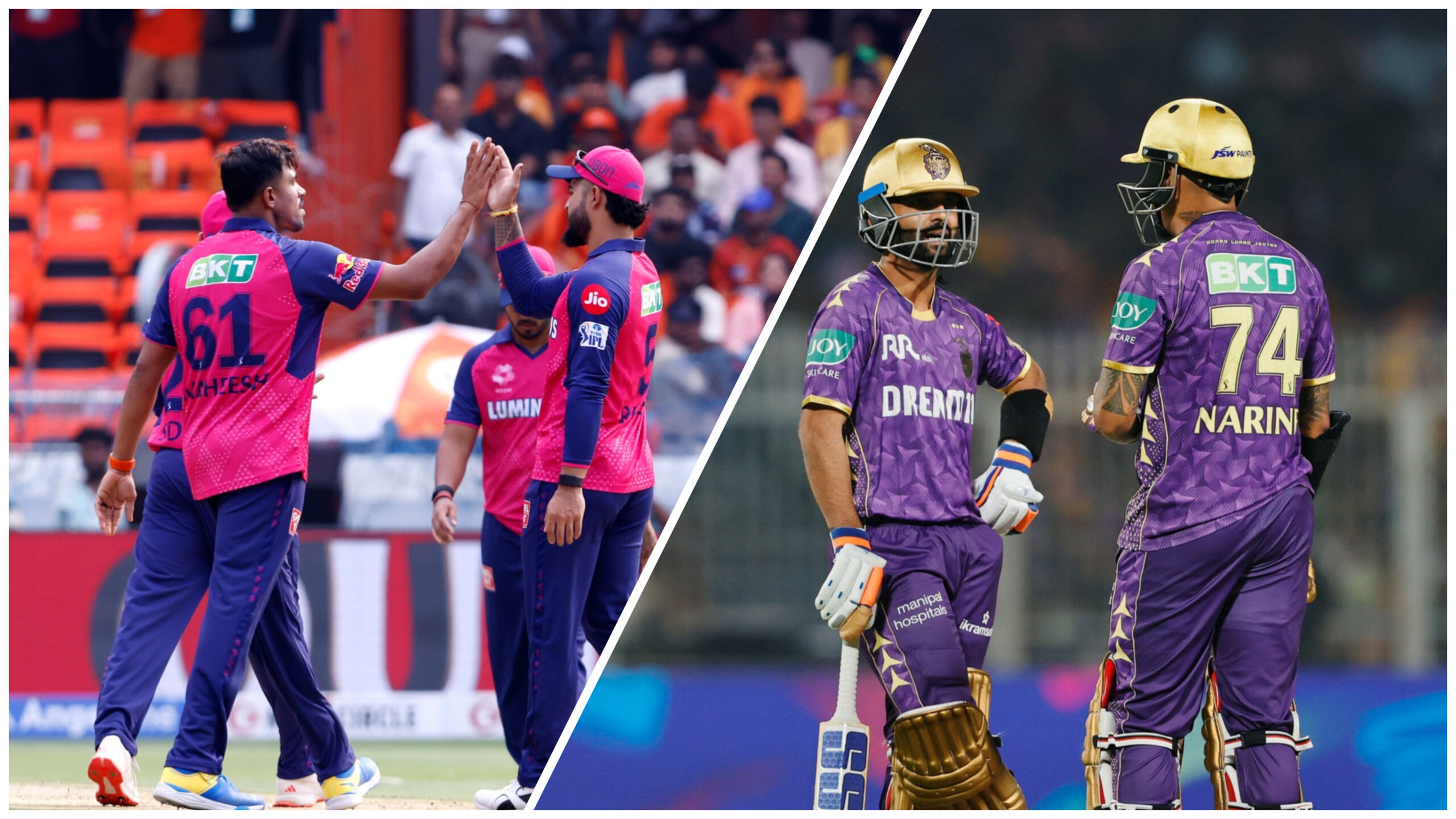 Rajasthan Royals (RR) Riyan Parag vs Kolkata Knight Riders (KKR) Pic Credits X