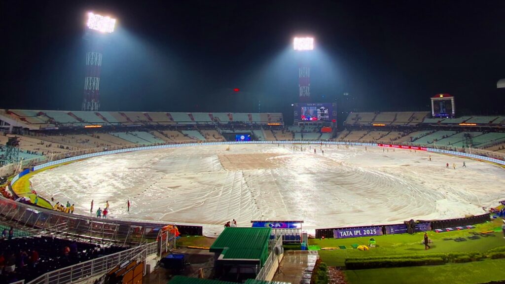KKR vs PBKS match, Rain at Eden Gardens. Pic Credits: X