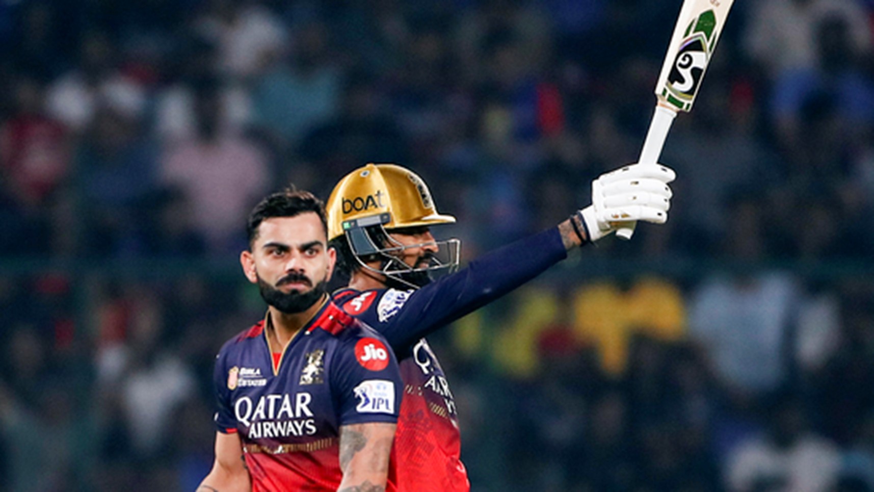 RCB's Virat Kohli & Krunal Pandya. Pic Credits: X