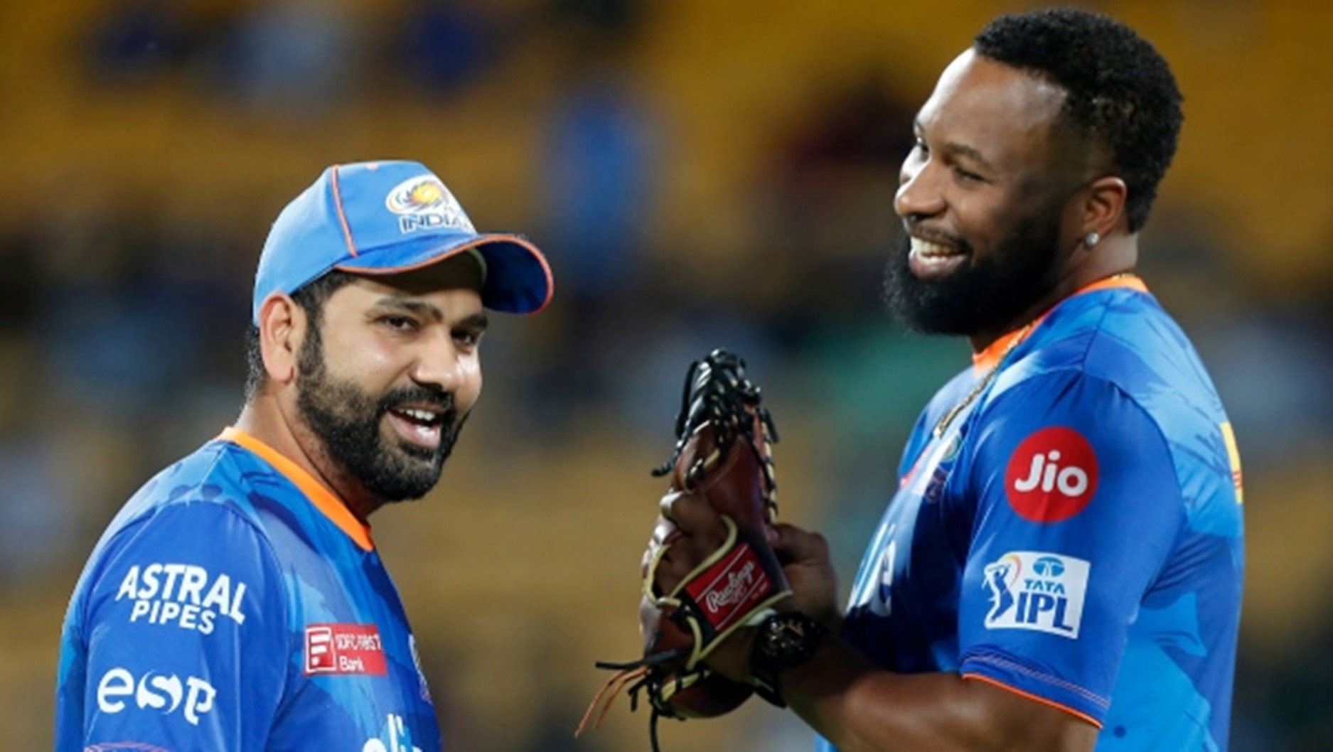Rohit Sharma & Kieron Pollard. Pic Credits: X