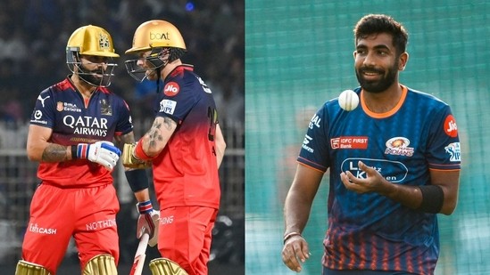 Virat Kohli, Phil Salt & Jasprit Bumrah. Pic Credits: X