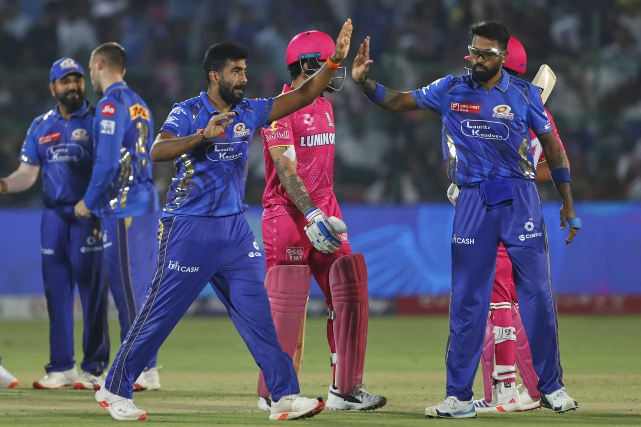 Rajasthan Royals (RR) vs Mumbai Indians (MI) Pic Credits: X