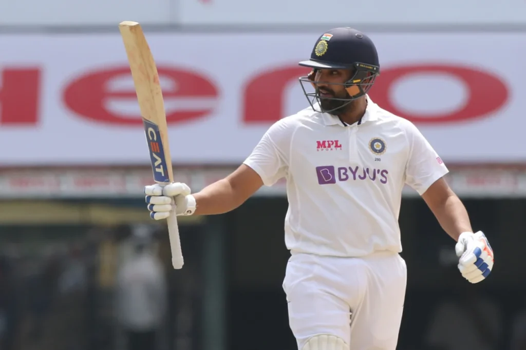 Rohit Sharma celebrates a fine hundred, India vs England, 2021