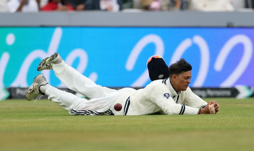 Yashasvi Jaiswal first Indian to drop 4 catches in single Test innings. Pic Credits: X