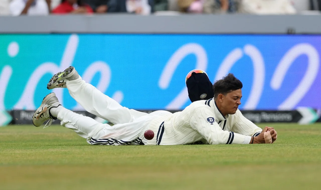 Yashasvi Jaiswal first Indian to drop 4 catches in single Test innings. Pic Credits: X