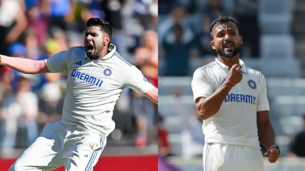 Akash Deep & Harshit Rana. Pic Credits: X