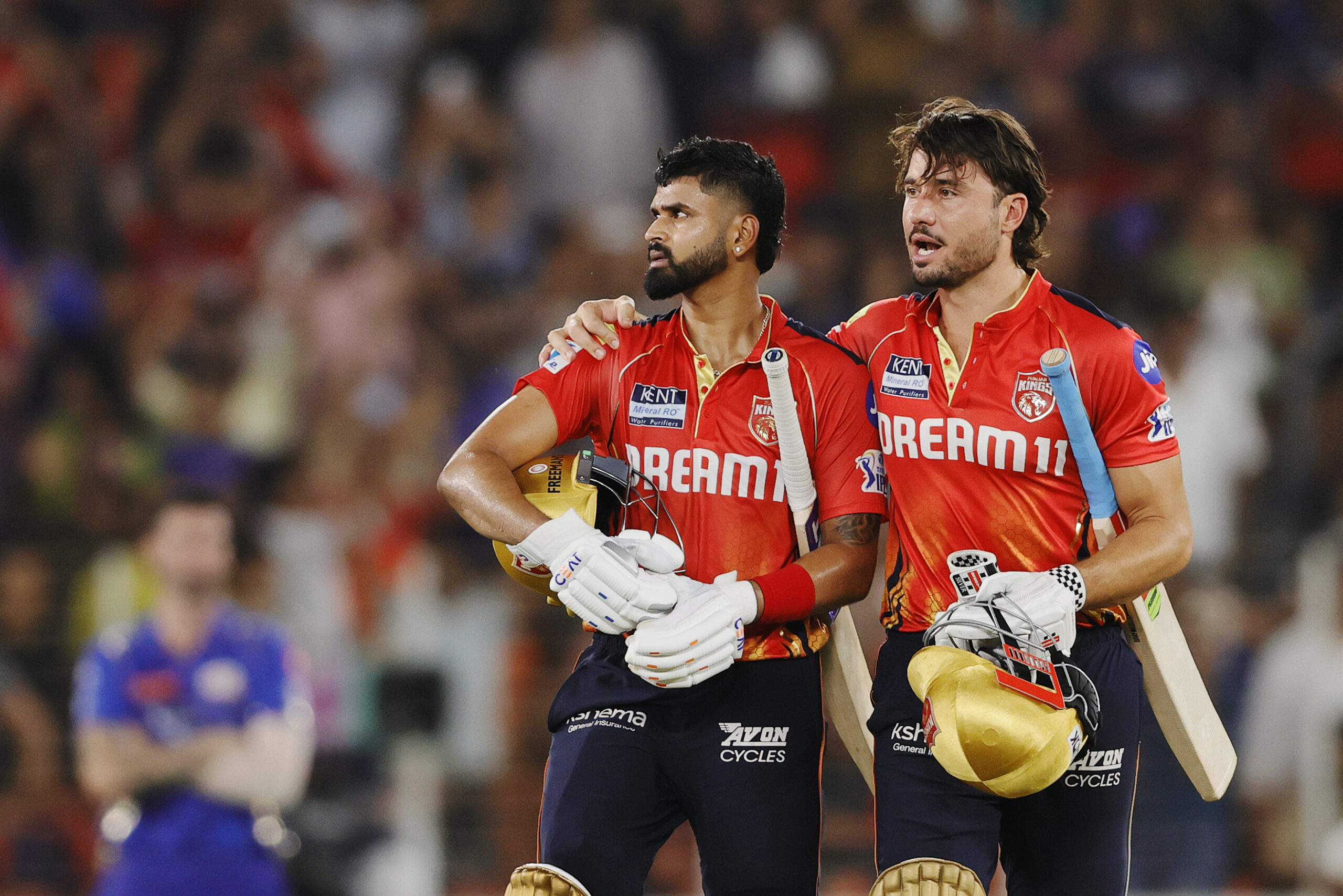Shreyas lyer and Marcus Stoinis. Pic Credits Getty Images
