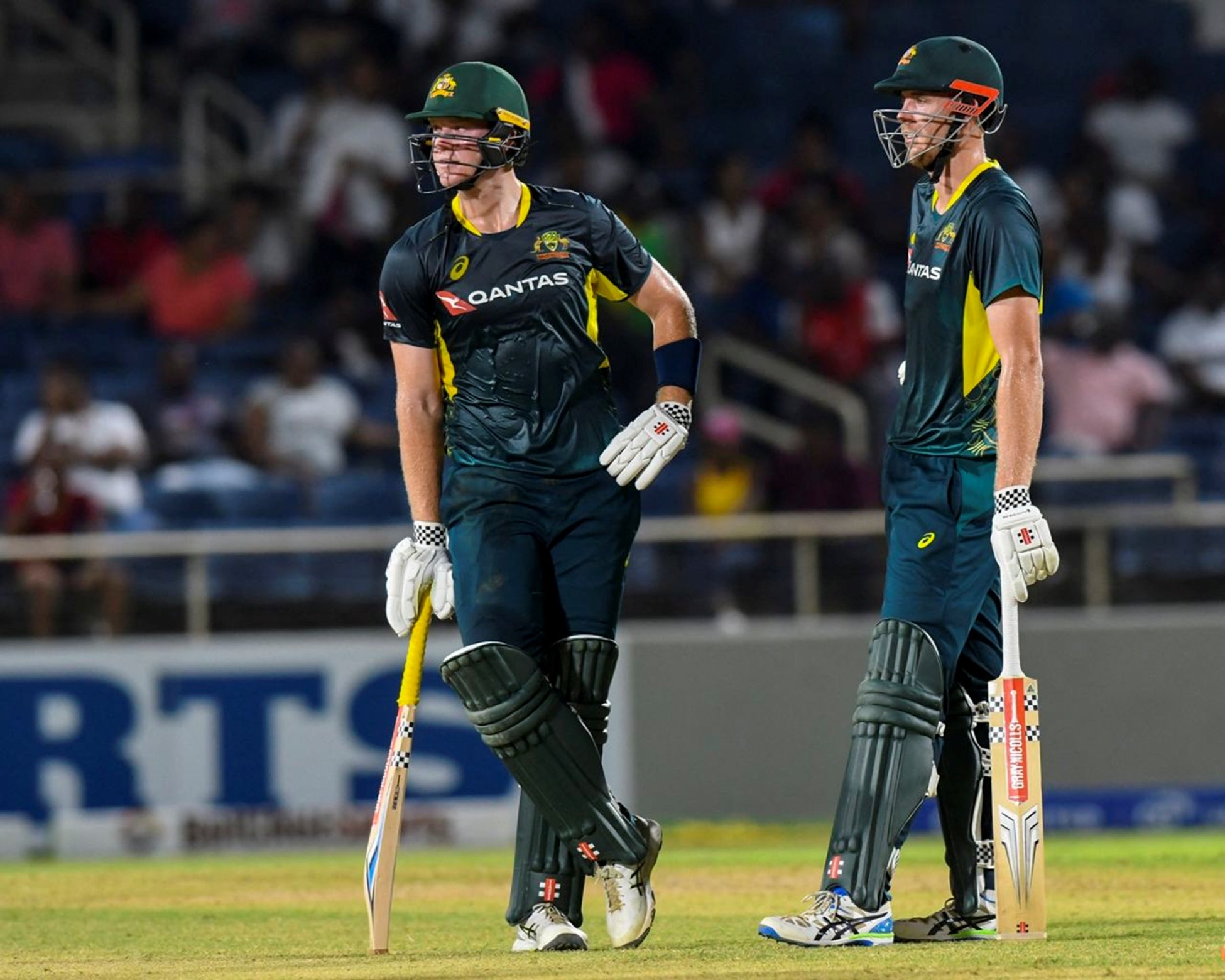 West Indies vs Australia's Mitchell Owen & Cameron Green. Pic Credits: Getty Images