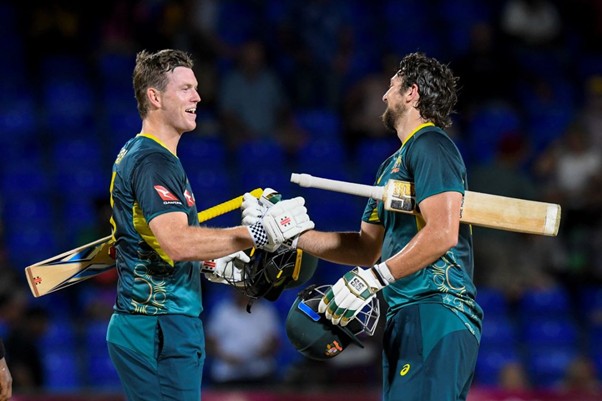 Mitchell Owen & Tim David. Pic Credits: Getty Images