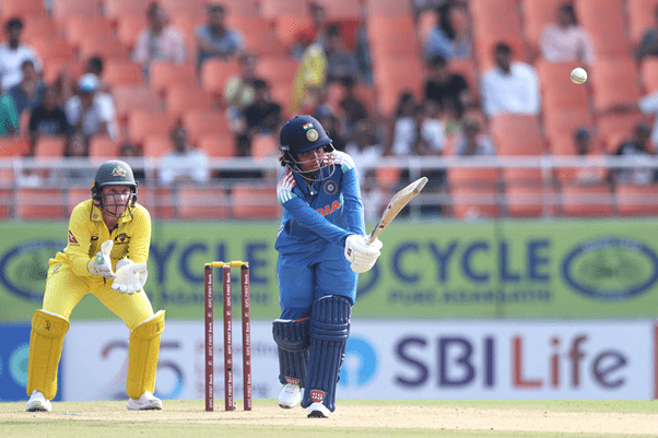 India's Harleen Deol & Australia's Alyssa Healy. Pic Credits: Getty Images