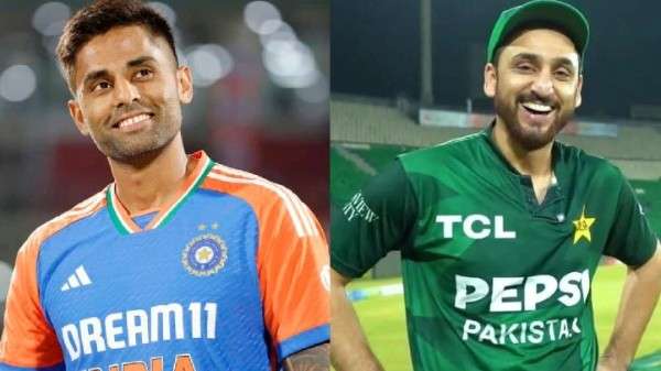 India's skipper Suryakumar Yadav and Pakistan's skipper Salman Ali Agha. Pic Credits: X