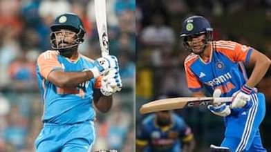 Shubman Gill & Sanju Samson. Pic Credits: PTI