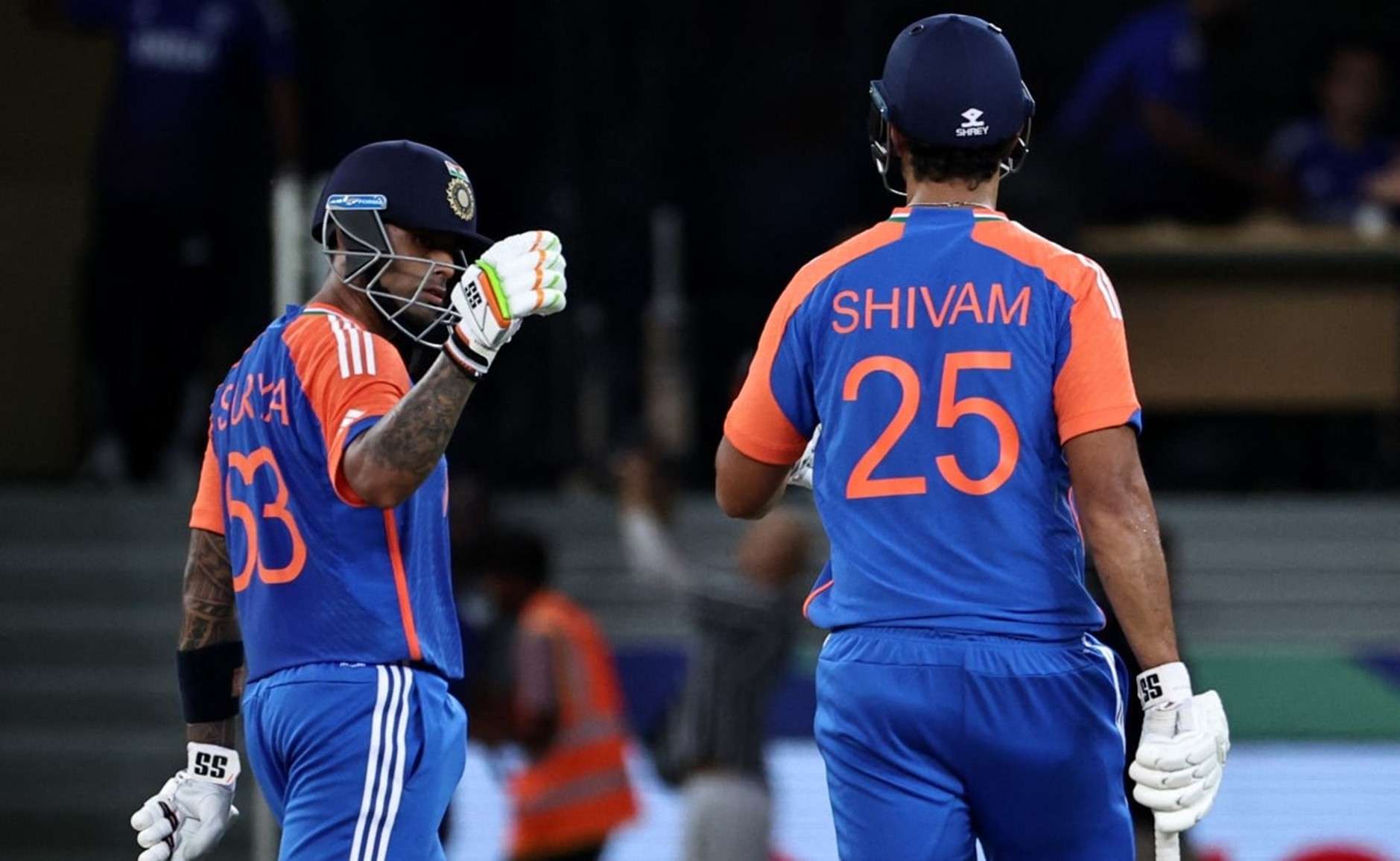 Suryakumar Yadav & Shivam Dube. Pic Credits: AFP