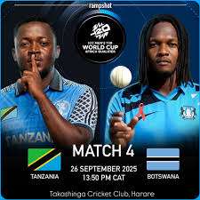 Tanzania vs Botswana. Pic Credits: ICC