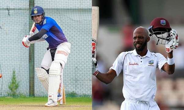 India's captain Shubman Gill & West Indies captain Roston Chase. Pic Credits: X