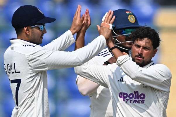Kuldeep Yadav & Co. Pic Credits: AFP