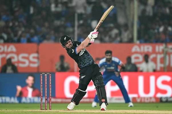 New Zealand's Tim Seifert vs India. Pic Credits: AFP