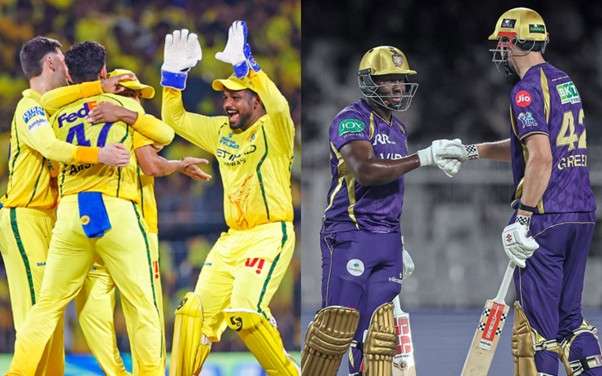 CSK vs KKR. Pic Credits: CSK