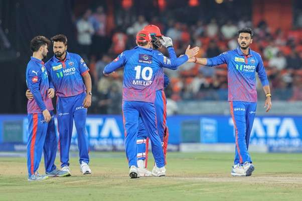 DC's Axar Patel & Co. Pic Credits: BCCI