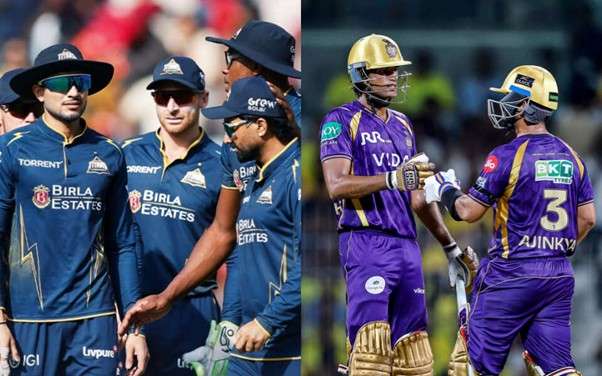 GT vs KKR. Pic Credits: GT & KKR