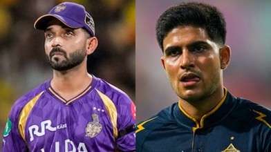 KKR's Ajinkya Rahane & GT's Shubman Gill. Pic Credits: PTI