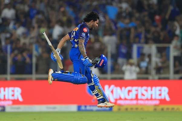 MI's Tilak Varma. Pic Credits: BCCI