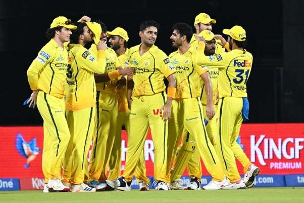 CSK team. Pic Credits: AP