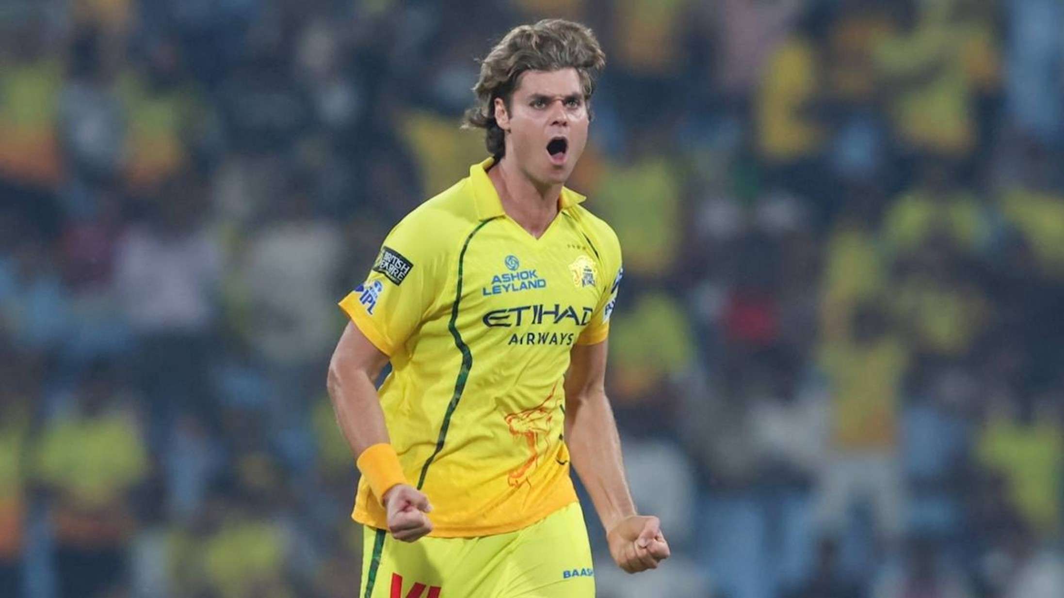 CSK's Spencer Johnson. Pic Credits: BCCI