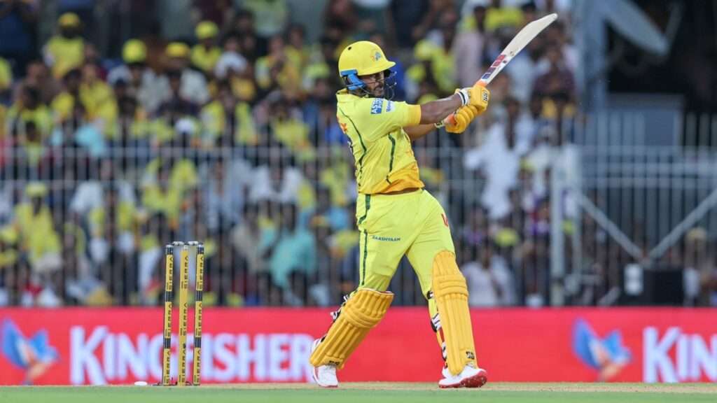 CSK's Urvil Patel vs LSG. Pic Credits: CREIMAS