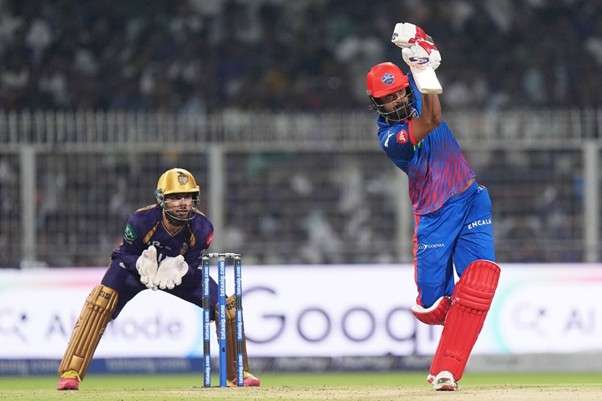 DC's KL Rahul vs KKR. Pic Credits: BCCI