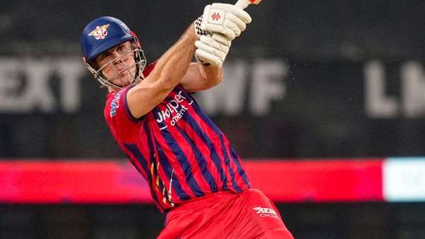 LSG's Mitchell Marsh vs CSK. Pic Credits: PTI