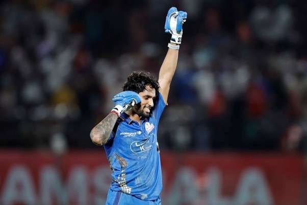 MI's Tilak Varma vs PBKS. Pic Credits: BCCI
