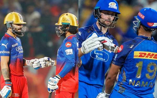 RCB vs MI. Pic Credits: RCB/ MI
