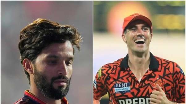 RCB's skipper Rajat Patidar & SRH's skipper Pat Cummins. Pic Credits: AP