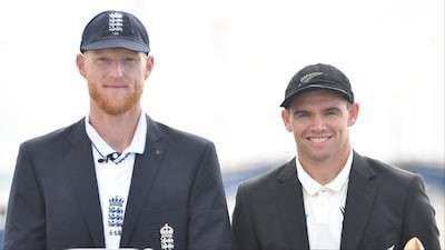 England's skipper Ben Stokes and New Zealan's skipper Tom Latham. Pic Credits: Getty Images