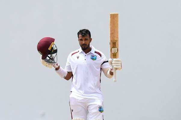 West Indies' Aamir Jangoo. Pic Credits: AFP