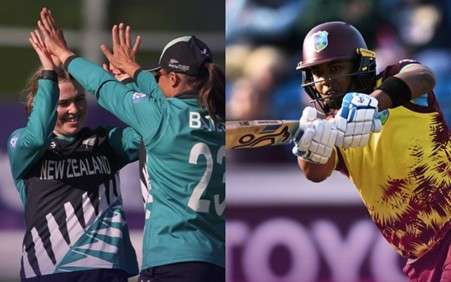 West Indies vs New Zealand. Pic Credits: ICC
