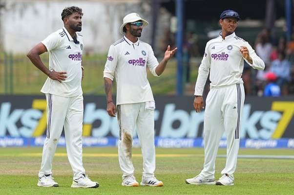 India's Mohammed Siraj, Ravindra Jadeja and Yashasvi Jaiswal. Pic Credits: Getty Images